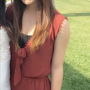 Burnt orange romper